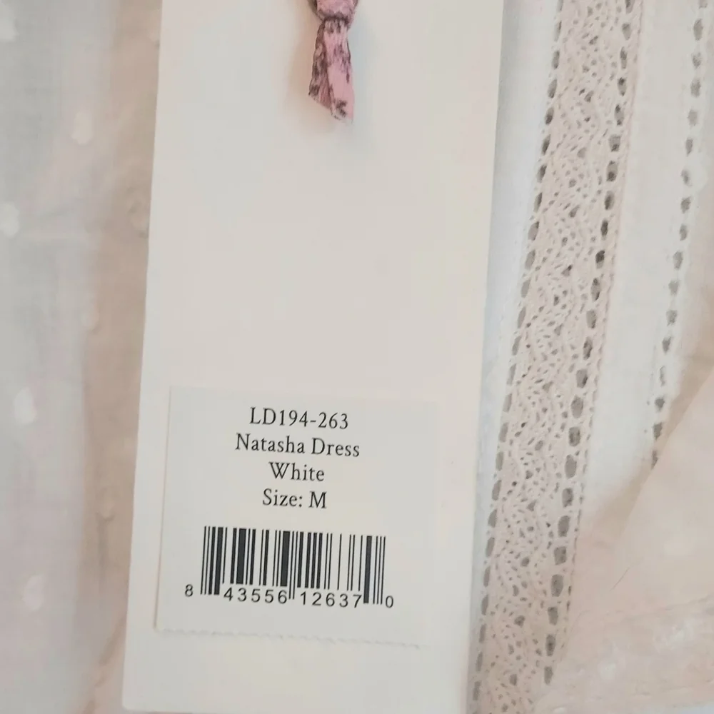 LoveShackFancy Natasha White Ruffled Tiered Dress Size Medium NEW NWT Coquette - Picture 10 of 16